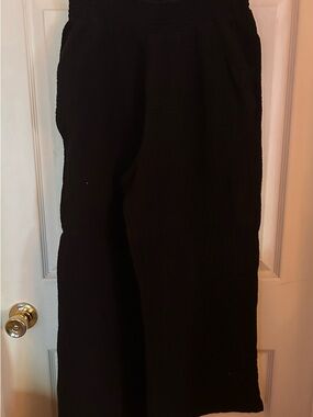 Women's Black Wide-Leg Pull-On Pants